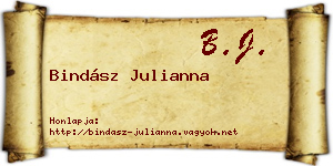 Bindász Julianna névjegykártya